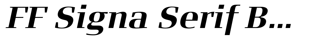 FF Signa Serif Bold Italic